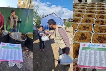 Gazze'de Regaip Kandili 805. Yemek Dağıtımı Gerçekleştirildi.