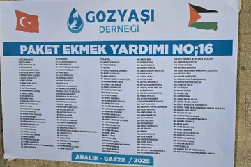 Gazze'de 16. Paket Ekmek Yardımı Dağıtımı Gerçekleştirildi.