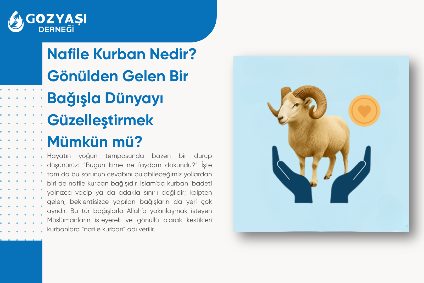 Nafile Kurban Nedir? Gönülden Gelen Bir Bağışla Dünyayı Güzelleştirmek Mümkün mü?