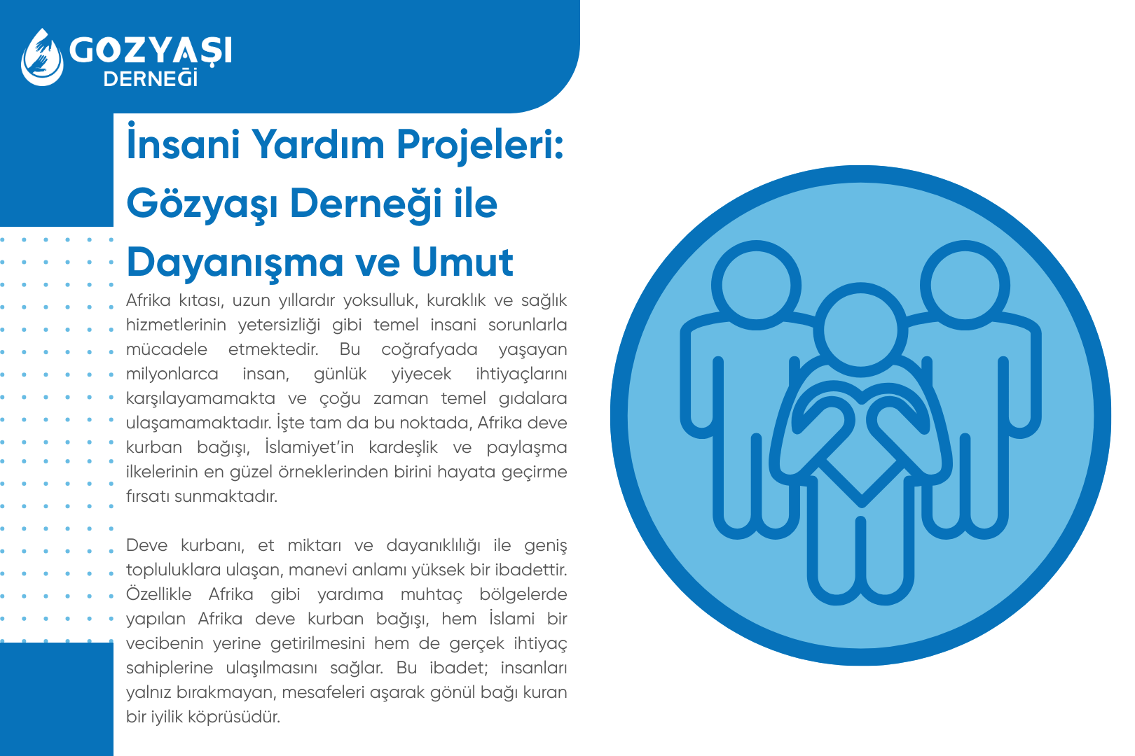 İnsani Yardım Projeleri: Gözyaşı Derneği ile Dayanışma ve Umut